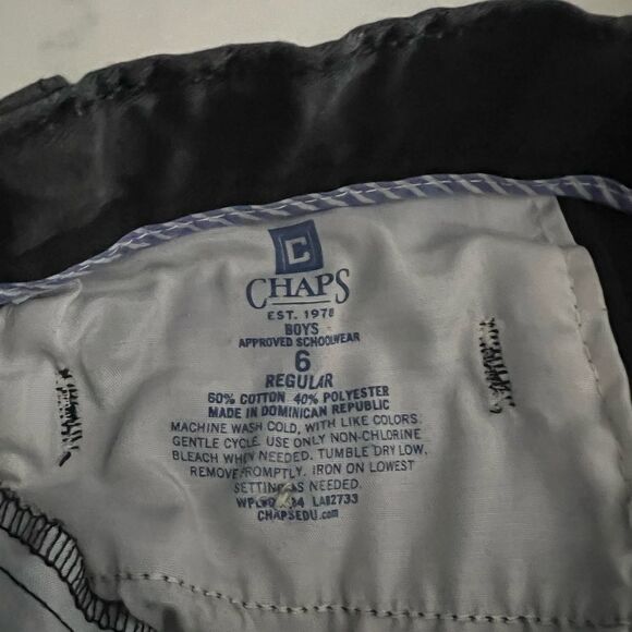 Chaps Boys Approved School Wear Black Shorts 6 Regular - Picture 2 of 3